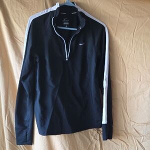 Nike Black and White Quarter-Zip Pullover
